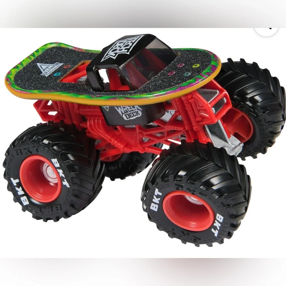 MONSTER JAM WRECK DECK 1:64 MONSTER TRUCK RED BLACK GREEN